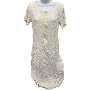 Vintage Y2K 90's Lane Bryant Dress Womens 14 White button summer Spring